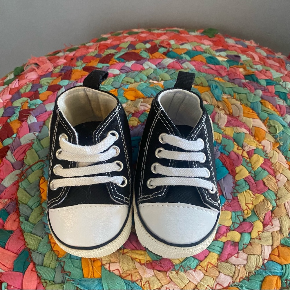 Classic Black and White Baby Sneakers